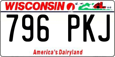 WI license plate 796PKJ