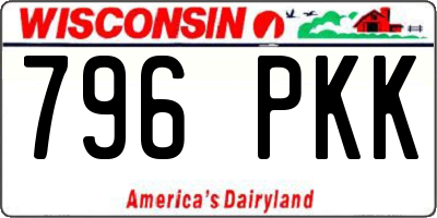 WI license plate 796PKK