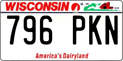 WI license plate 796PKN
