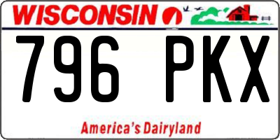 WI license plate 796PKX