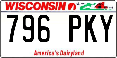 WI license plate 796PKY