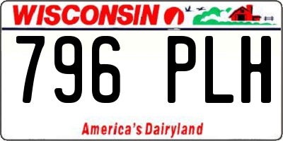 WI license plate 796PLH