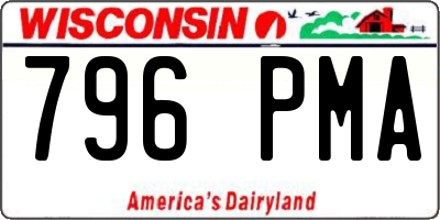 WI license plate 796PMA