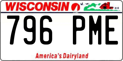 WI license plate 796PME