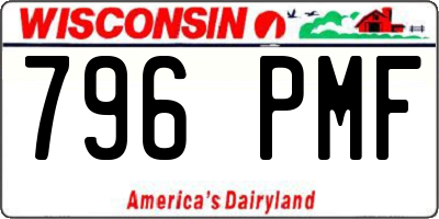 WI license plate 796PMF