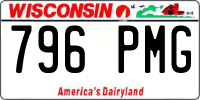 WI license plate 796PMG