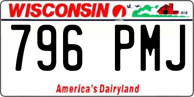 WI license plate 796PMJ