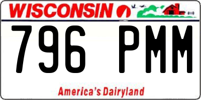 WI license plate 796PMM