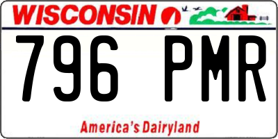 WI license plate 796PMR
