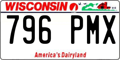 WI license plate 796PMX