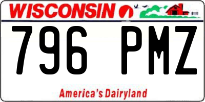 WI license plate 796PMZ