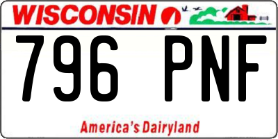 WI license plate 796PNF