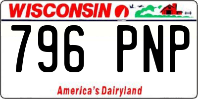WI license plate 796PNP