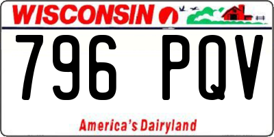 WI license plate 796PQV