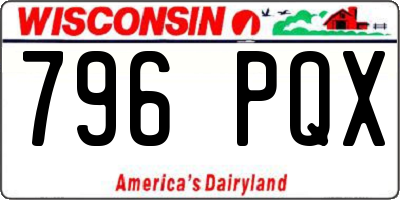 WI license plate 796PQX