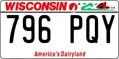 WI license plate 796PQY