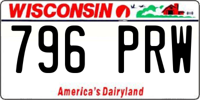 WI license plate 796PRW