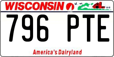 WI license plate 796PTE