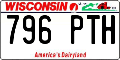 WI license plate 796PTH