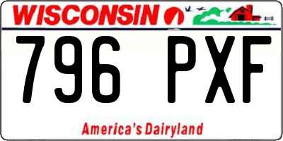 WI license plate 796PXF