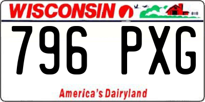 WI license plate 796PXG