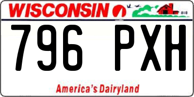 WI license plate 796PXH