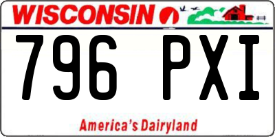 WI license plate 796PXI