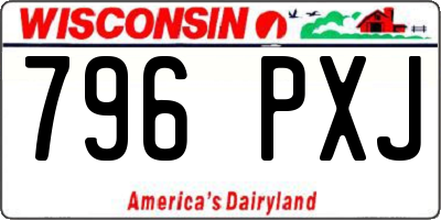 WI license plate 796PXJ