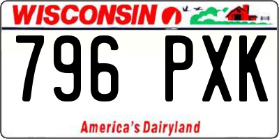 WI license plate 796PXK