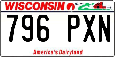 WI license plate 796PXN