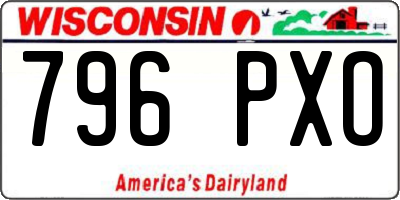 WI license plate 796PXO