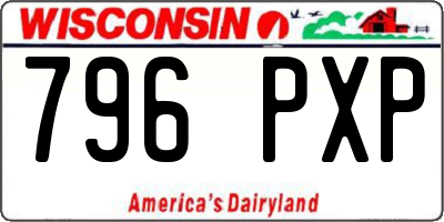 WI license plate 796PXP