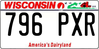 WI license plate 796PXR