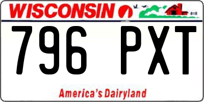 WI license plate 796PXT