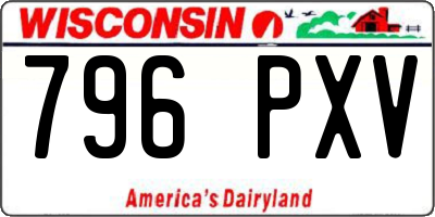 WI license plate 796PXV