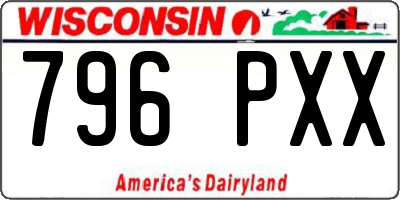 WI license plate 796PXX