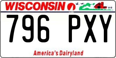WI license plate 796PXY