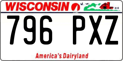 WI license plate 796PXZ