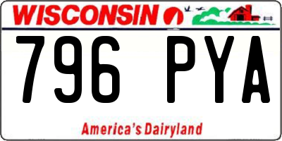 WI license plate 796PYA