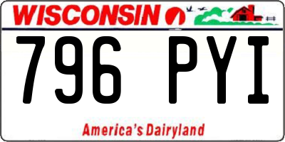 WI license plate 796PYI