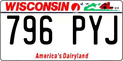 WI license plate 796PYJ