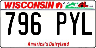 WI license plate 796PYL