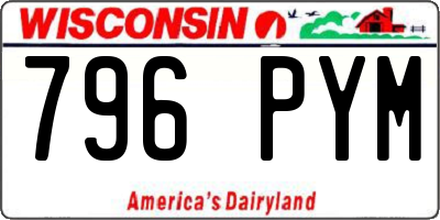 WI license plate 796PYM