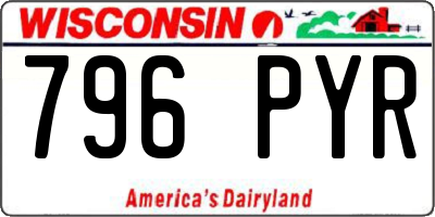 WI license plate 796PYR