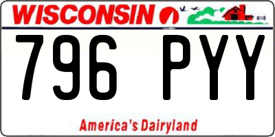 WI license plate 796PYY