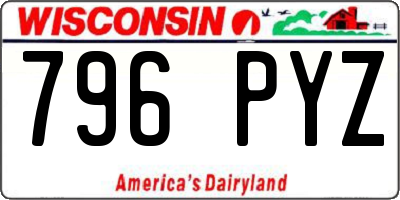 WI license plate 796PYZ