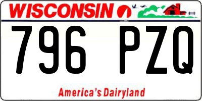 WI license plate 796PZQ
