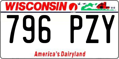 WI license plate 796PZY