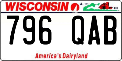 WI license plate 796QAB