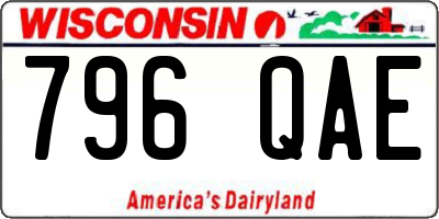 WI license plate 796QAE